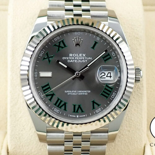 ロレックス デイトジャスト41 Ref.126334 ステンレススチール/ホワイトゴールド スレートローマン文字盤 ジュビリーブレスレット 未使用 3X0493V5 商品画像1