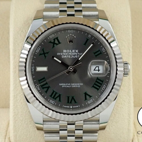 ロレックス デイトジャスト41 Ref.126334 ステンレススチール/ホワイトゴールド スレートローマン文字盤 ジュビリーブレスレット 未使用 X1AZP735 商品画像1