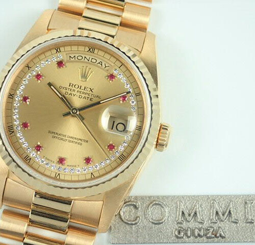 ロレックス デイデイト Ref.18238LR 10Pルビー/サークルダイヤ文字盤 中古 day-date-40 商品画像1
