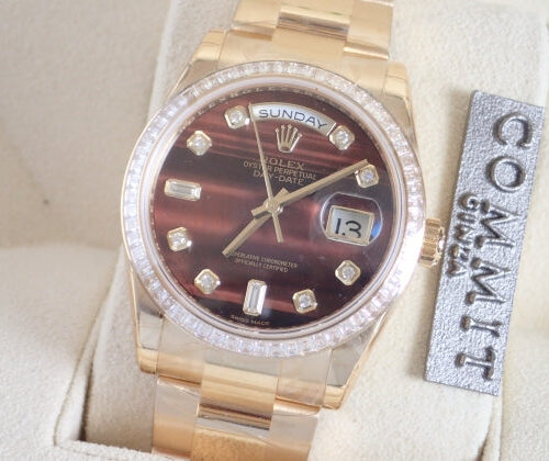 ロレックス デイデイト Ref.118398BR ブルズアイ文字盤 未使用 day-date-4 商品画像1