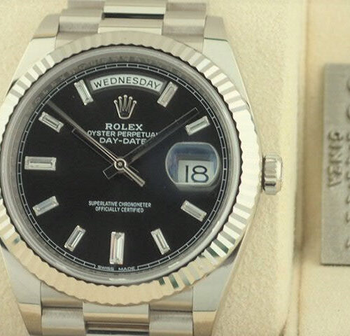 ロレックス デイデイト Ref.228239A ブラック/バケットダイヤ文字盤 中古 day-date-50 商品画像1