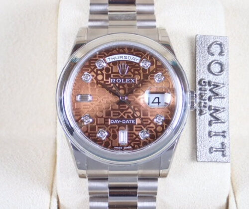 ロレックス デイデイト Ref.118209 ブラウン文字盤 未使用 day-date-5 商品画像1
