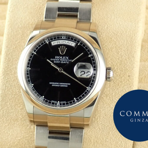 ロレックス デイデイト Ref.118209 ブラック文字盤 中古 day-date-68 商品画像1
