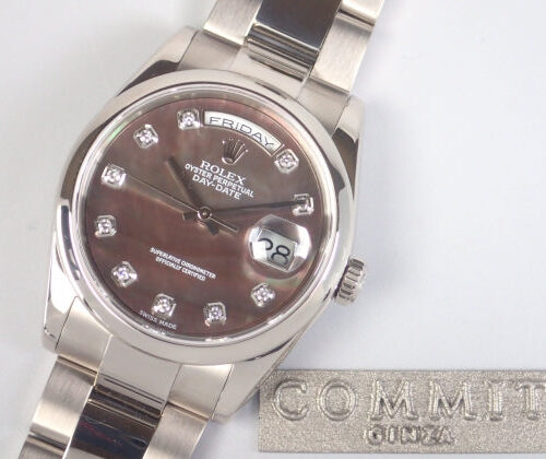 ロレックス デイデイト Ref.118209 ブラックシェル文字盤 中古 day-date-6 商品画像1
