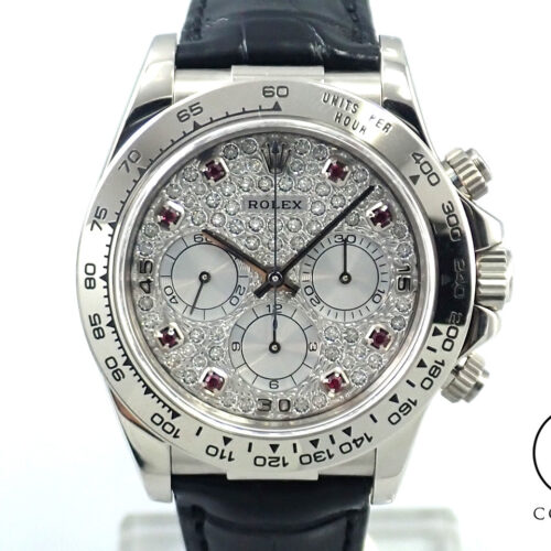 ロレックス デイトナ エルプリメロ Ref.16519 ホワイトゴールド パヴェダイヤx8Pルビー文字盤 商品画像1