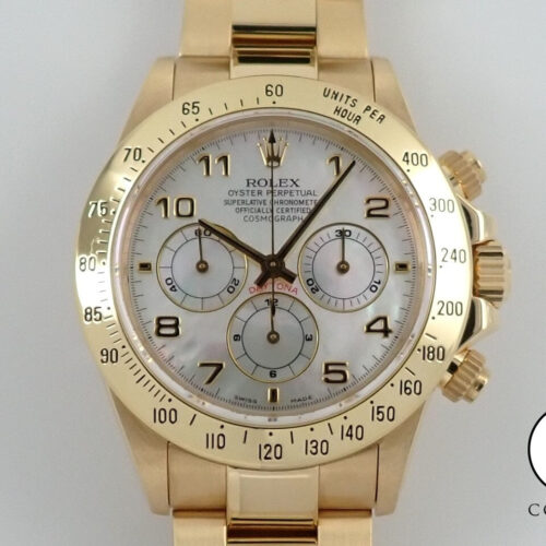 ロレックス デイトナ エルプリメロ Ref.16528 イエローゴールド ホワイトシェル アラビア文字盤 商品画像1