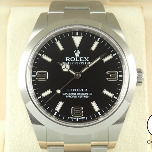 ロレックス エクスプローラーI 鏡面ブラックアウト Ref.214270 ステンレススチール ブラック文字盤 商品画像1