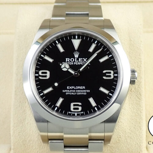 ロレックス エクスプローラーI 鏡面ブラックアウト Ref.214270 ステンレススチール ブラック文字盤 商品画像1