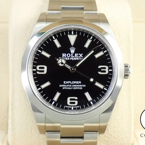 ロレックス エクスプローラーI 鏡面ブラックアウト Ref.214270 ステンレススチール ブラック文字盤 商品画像1
