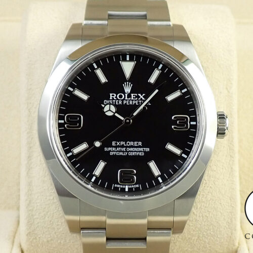 ロレックス エクスプローラーI 鏡面ブラックアウト Ref.214270 ステンレススチール ブラック文字盤 商品画像1