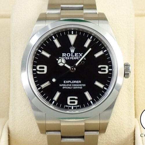 ロレックス エクスプローラーI 鏡面ブラックアウト Ref.214270 ステンレススチール ブラック文字盤 商品画像1