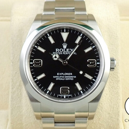 ロレックス エクスプローラーI 鏡面ブラックアウト Ref.214270 ステンレススチール ブラック文字盤 商品画像1