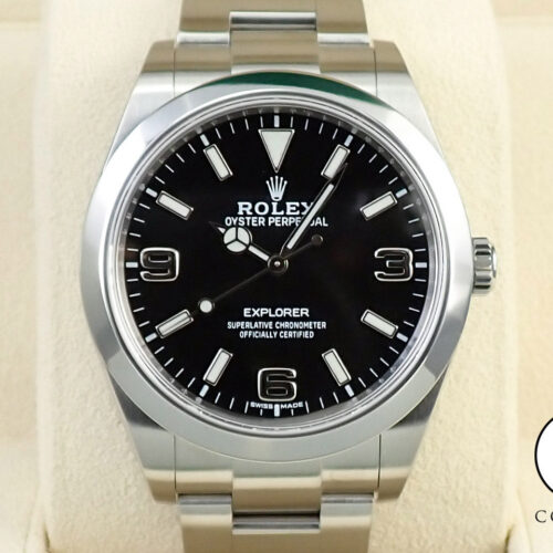 ロレックス エクスプローラーI 鏡面ブラックアウト Ref.214270 ステンレススチール ブラック文字盤 商品画像1
