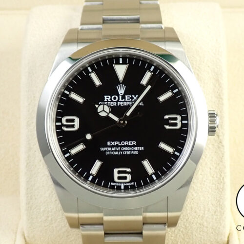 ロレックス エクスプローラーI 鏡面ブラックアウト Ref.214270 ステンレススチール ブラック文字盤 商品画像1