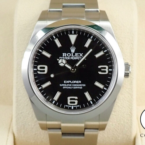 ロレックス エクスプローラーI 鏡面ブラックアウト Ref.214270 ステンレススチール ブラック文字盤 商品画像1