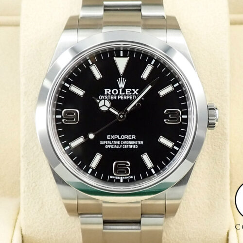 ロレックス エクスプローラーI 鏡面ブラックアウト Ref.214270 ステンレススチール ブラック文字盤 商品画像1
