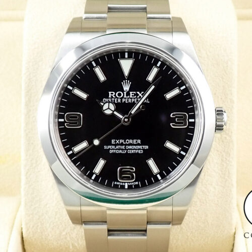 ロレックス エクスプローラーI 鏡面ブラックアウト Ref.214270 ステンレススチール ブラック文字盤 商品画像1