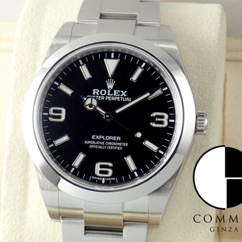 ロレックス エクスプローラーI 鏡面ブラックアウト Ref.214270 ステンレススチール ブラック文字盤 商品画像1