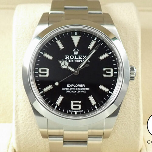 ロレックス エクスプローラーI 鏡面ブラックアウト Ref.214270 ステンレススチール ブラック文字盤 商品画像1