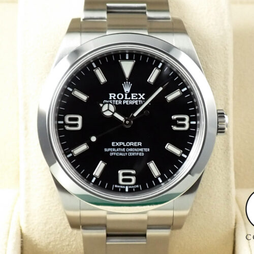 ロレックス エクスプローラーI 鏡面ブラックアウト Ref.214270 ステンレススチール ブラック文字盤 商品画像1