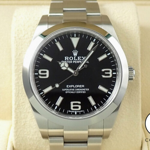 ロレックス エクスプローラーI 鏡面ブラックアウト Ref.214270 ステンレススチール ブラック文字盤 商品画像1