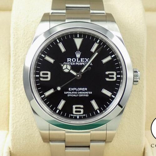 ロレックス エクスプローラーI 鏡面ブラックアウト Ref.214270 ステンレススチール ブラック文字盤 商品画像1