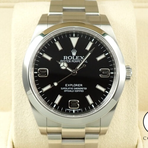 ロレックス エクスプローラーI 鏡面ブラックアウト Ref.214270 ステンレススチール ブラック文字盤 商品画像1