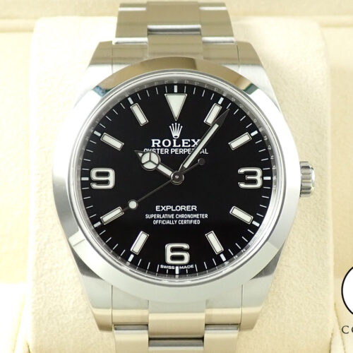 ロレックス エクスプローラーI 鏡面ブラックアウト Ref.214270 ステンレススチール ブラック文字盤 商品画像1
