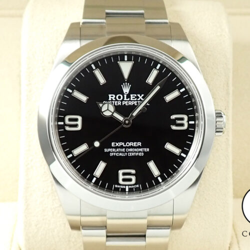 ロレックス エクスプローラーI 鏡面ブラックアウト Ref.214270 ステンレススチール ブラック文字盤 商品画像1