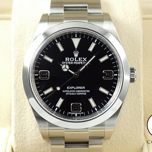 ロレックス エクスプローラーI 鏡面ブラックアウト Ref.214270 ステンレススチール ブラック文字盤 商品画像1