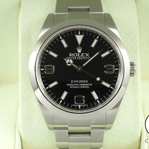 ロレックス エクスプローラーI 鏡面ブラックアウト Ref.214270 ステンレススチール ブラック文字盤 商品画像1
