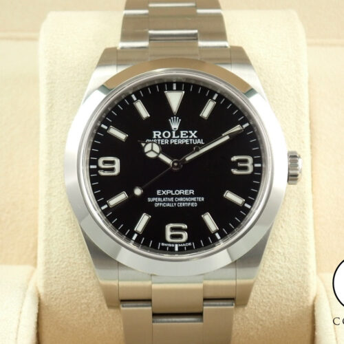 ロレックス エクスプローラーI 鏡面ブラックアウト Ref.214270 ステンレススチール ブラック文字盤 商品画像1