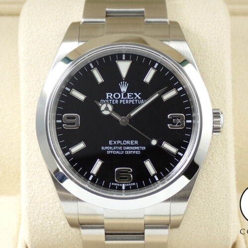 ロレックス エクスプローラーI 鏡面ブラックアウト Ref.214270 ステンレススチール ブラック文字盤 商品画像1