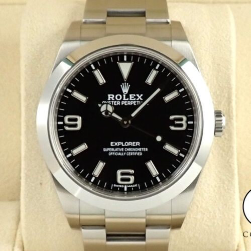 ロレックス エクスプローラーI 鏡面ブラックアウト Ref.214270 ステンレススチール ブラック文字盤 商品画像1