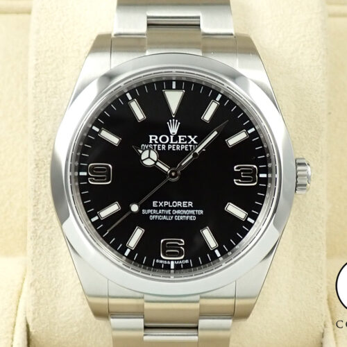 ロレックス エクスプローラーI 鏡面ブラックアウト Ref.214270 ステンレススチール ブラック文字盤 商品画像1