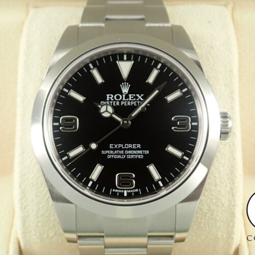 ロレックス エクスプローラーI 鏡面ブラックアウト Ref.214270 ステンレススチール ブラック文字盤 商品画像1