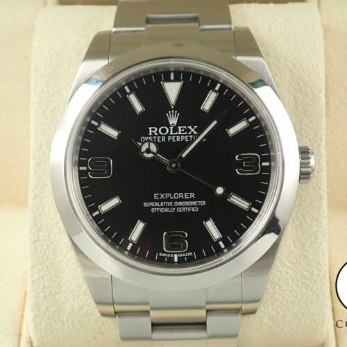 ロレックス エクスプローラーI 鏡面ブラックアウト Ref.214270 ステンレススチール ブラック文字盤 商品画像1