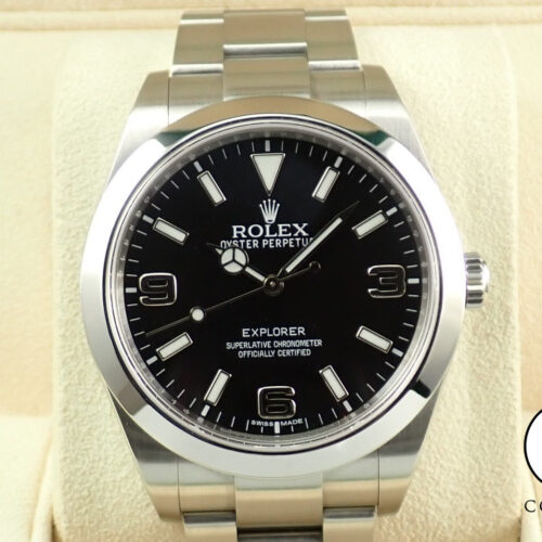 ロレックス エクスプローラーI 鏡面ブラックアウト Ref.214270 ステンレススチール ブラック文字盤 商品画像1