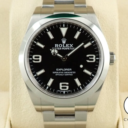 ロレックス エクスプローラーI 鏡面ブラックアウト Ref.214270 ステンレススチール ブラック文字盤 商品画像1