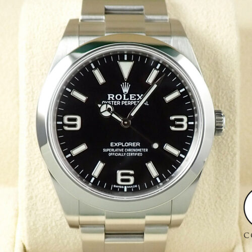 ロレックス エクスプローラーI 鏡面ブラックアウト Ref.214270 ステンレススチール ブラック文字盤 商品画像1