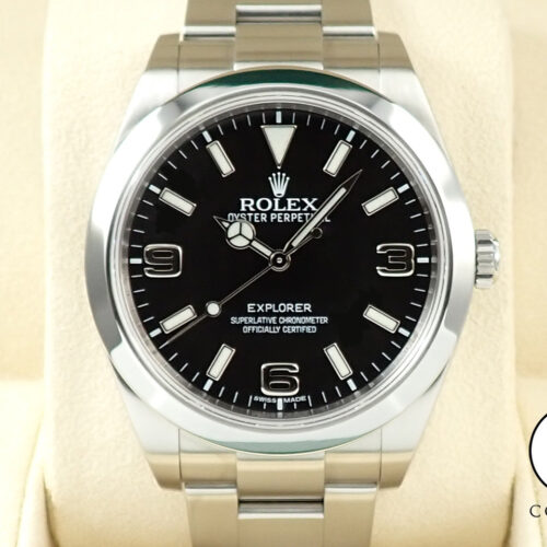 ロレックス エクスプローラーI 鏡面ブラックアウト Ref.214270 ステンレススチール ブラック文字盤 商品画像1