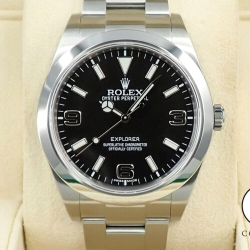 ロレックス エクスプローラーI 鏡面ブラックアウト Ref.214270 ステンレススチール ブラック文字盤 商品画像1