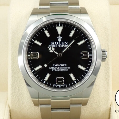 ロレックス エクスプローラーI 鏡面ブラックアウト Ref.214270 ステンレススチール ブラック文字盤 商品画像1