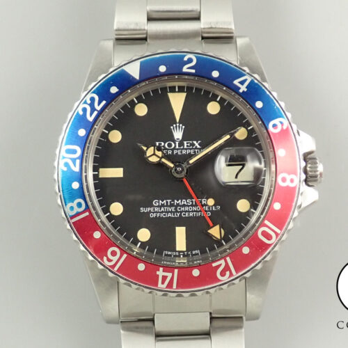 ロレックス GMTマスター Ref.1675 ステンレススチール ブラック文字盤 オイスターブレスレット 商品画像1