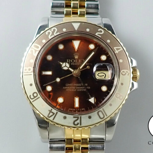 ロレックス GMTマスター Ref.16753 ステンレススチール/イエローゴールド ブラウン文字盤 ジュビリーブレスレット 中古 YWRV6497 商品画像1