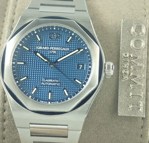 ジラールペルゴ ロレアート Ref.81005-11-431-11A ブルー文字盤 美品 laureato-11 商品画像1