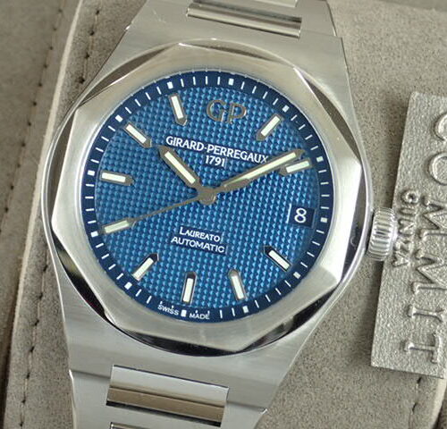 ジラールペルゴ ロレアート Ref.81010-11-431-11A ブルー文字盤 中古 laureato-4 商品画像1