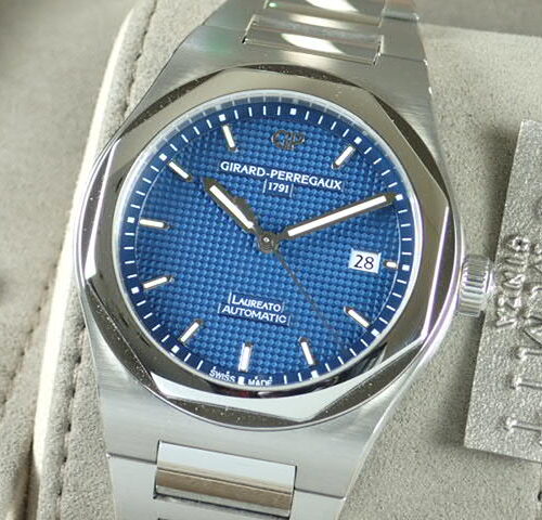 ジラールペルゴ ロレアート Ref.81000-11-431-11A ブルー文字盤 美品 laureato-6 商品画像1