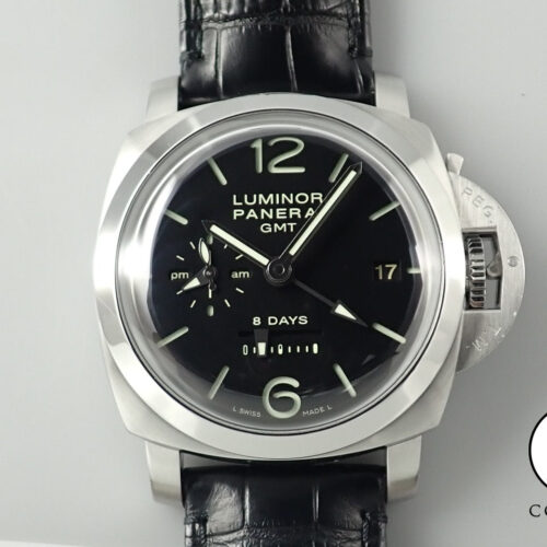 パネライ ルミノール 1950 8デイズ GMT Ref.PAM00233 ブラック文字盤 美品 ZP390374 商品画像1