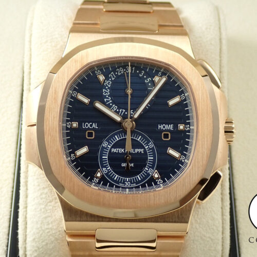 パテックフィリップ ノーチラス トラベルタイム クロノグラフ Ref.5990/1R-001 ローズゴールド ブルーソレイユ文字盤 商品画像1